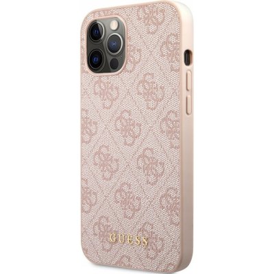 Pouzdro Guess iPhone 12/12 Pro Glitter Gradient Script růžové – Zboží Mobilmania