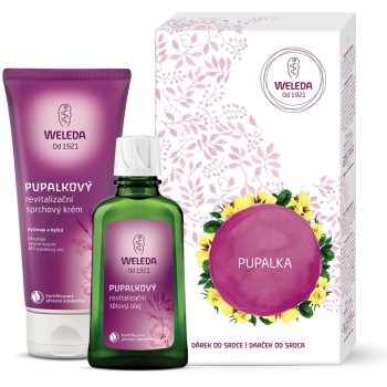 Weleda Pupalkový revitalizační sprchový krém 200 ml + Pupalkový revitalizační tělový olej 100 ml dárková sada