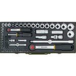 Proxxon sada hlavic 1/2" plus 1/4" 56 dílů 23040 – Zboží Dáma