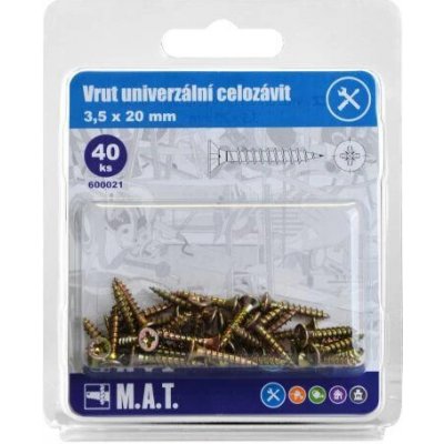 Mat Vrut un.celozávit 3,5x 20mm ZZ (40ks) – Hledejceny.cz