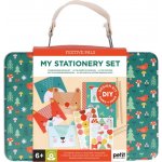 Petit Collage Kreativní kufřík zelený Dopisní souprava se zvířátky – Zboží Dáma