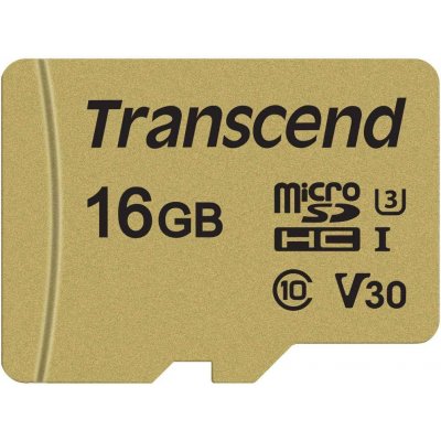 Transcend microSDHC 16 GB UHS-I U3 TS16GUSD500S – Zboží Mobilmania