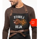Kariban HobbyTriko Zástěra k narozeninám Exclusive Starej bejk Černošedá – Hledejceny.cz