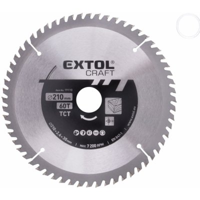 Extol Craft kotouč pilový s SK plátky 210x2,4x30mm 60T – Zboží Mobilmania