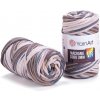 Příze Pletací / háčkovací příze YarnArt MACRAME CORD VR 3mm 928 béžovo-hnědá, melírovaná 250g/85m