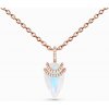 Náhrdelník Royal Fashion 14k zlato vermeil GU-DR23099N-ROSEGOLD-MOONSTONE-TOPAZ