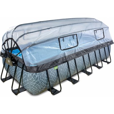 Exit Toys Frame s pískovou filtrací a kopulí 540x250x122cm Stone Grey – Zboží Dáma