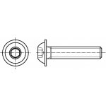 PROFISTYL ISO 7380 INBUS (IMBUS) šroub půlkulatá hlava vnitřní šestihran s límcem BUTTON nerez A2 Varianta: ISO 7380 FL INBUS (IMBUS) šroub půlkulatá hlava vnitřní šestihran s límcem nerez A2 M04x025 – Zboží Mobilmania