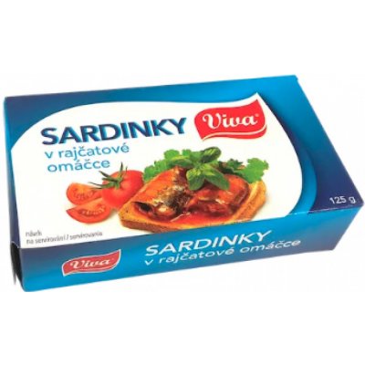 VIVA Sardinky v rajčatové omáčce 125 g – Hledejceny.cz