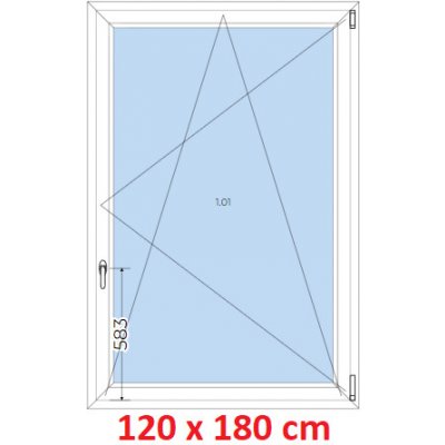 Soft Plastové okno 120x180 cm otevíravé a sklopné
