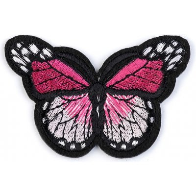 Nažehlovačka motýl, střední, 4 růžová malinová – Zboží Mobilmania