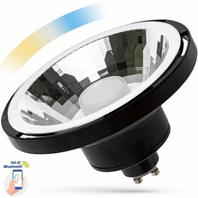 Spectrum LED žárovka GU10 AR111 10W 1050 lm, černá, CCT DIM Smart Wifi – Zboží Mobilmania