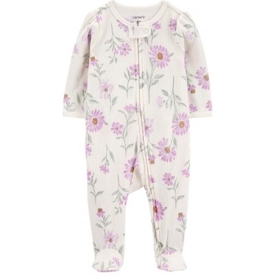 CARTER'S Overal na zip Sleep&Play Ivory Floral holka – Zboží Mobilmania