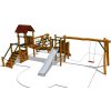 Dětské hřiště Playground System hřiště sestava se skluzavkou a houpačkou z akátu Permoník