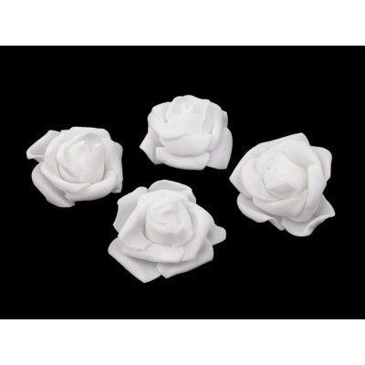 Prima-obchod Růže pěnová dekorační ø 40-50 mm bílá 1 – Zbozi.Blesk.cz