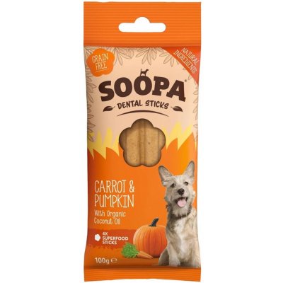 Soopa Pets Dentální tyčinky Soopa s mrkví a dýní 100 g – Zboží Mobilmania