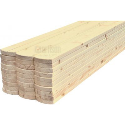 Plotovky dřevěné půlkulaté, severský smrk balené 18x95x1000 - 30 ks, kvalita AB – Zboží Mobilmania