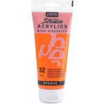 Pebeo akrylové barvy Studio Acrylics 100 ml 032 kadmium oranžová – Sleviste.cz
