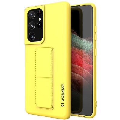 Pouzdro Wozinsky Kickstand Samsung Galaxy S21 Ultra 5G žluté