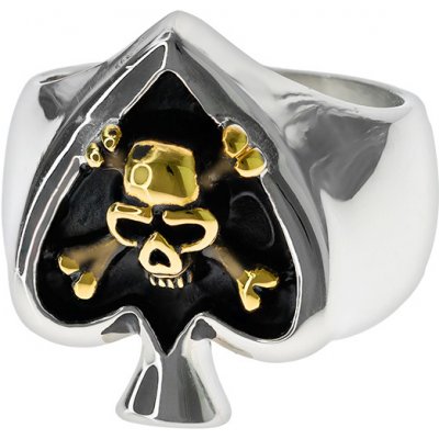 Sam's Artisans Masivní prsten Death Spades chirurgická ocel IPRM009 – Zboží Mobilmania