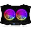 Podložky a stojany k notebooku Modecom MC-CF18 RGB chladící podložka pro notebooky do velikosti 18", 2 ventilátory, RGB LED podsvícení, černá, PL-MC-CF-18-RGB