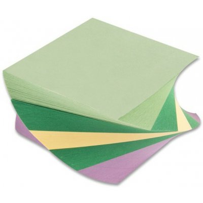 Záznamní kostka barevná - 9 cm x 9 cm x 5 cm / mix lepená točená vazba – Hledejceny.cz