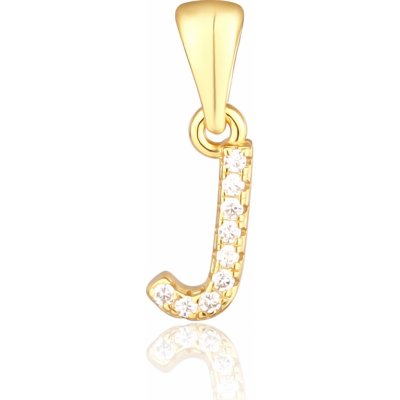 JVD Pozlacený přívěsek se zirkony písmeno "J" SVLP0948XH2BIGJ – Zbozi.Blesk.cz