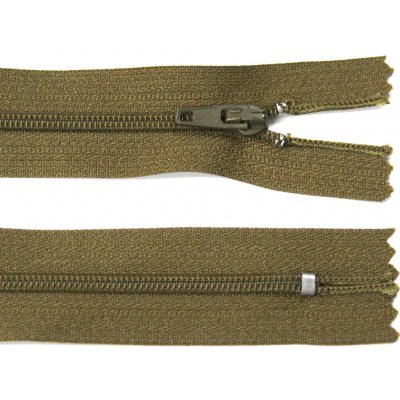 Spirálový zip no.3 nerozepínací 22cm - více barev color: 752 tmavě khaki-hnědá – Hledejceny.cz