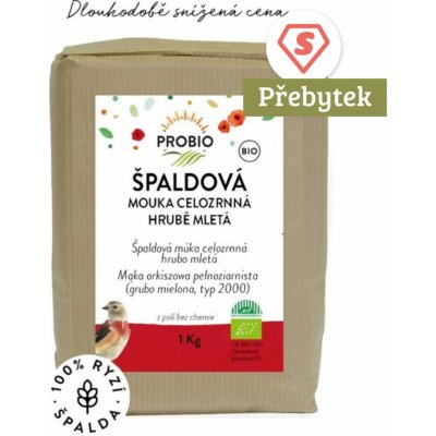 PROBIO Mouka špaldová celozrnná hrubě mletá 1 kg – Hledejceny.cz