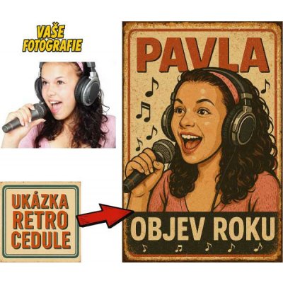 Retro cedule - Zpívání - Plast / A3 (30x45cm) – Hledejceny.cz