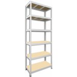 Biedrax Regál 45 x 120 x 270 cm 6 polic bílý – Zboží Dáma