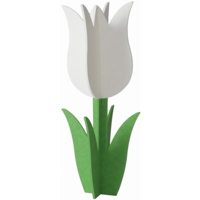Boltze Dekorativní figurka tulipán Tulip bílo-zelený 82 x 36 x 36 cm, 1 ks – Hledejceny.cz