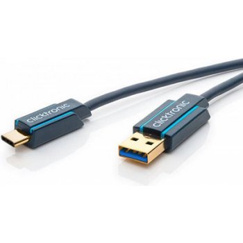 Clicktronic 11.90.1383 USB 3.1, USB3.0 A(M) - USB C(M), 3m