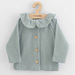 New Baby Kojenecký kabátek na knoflíky Luxury clothing Oliver modrý Šedá