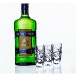 Becherovka 0,5 l (dárkové balení mašle + 3 sklenice) – Sleviste.cz
