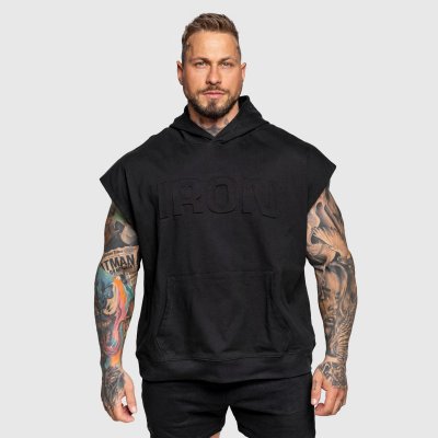 Iron Aesthetics Ambition pánská vesta s kapucí černá – Zboží Dáma