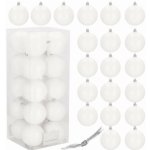 SPRINGOS Vánoční baňky bílé 8cm sada 20ks CA0840-XG – Sleviste.cz