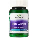 Swanson Iron Citrate Citrát Železitý 25 mg 60 kapslí – Hledejceny.cz