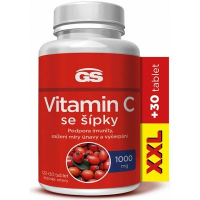 GS Vitamin C 1000 mg se Šípky 120 + 30 tablet – Hledejceny.cz