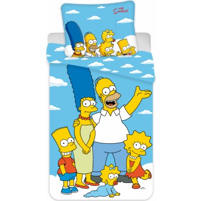Jerry Fabrics povlečení The Simpsons family Clouds 02 140x200 70x90 – Zboží Mobilmania