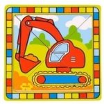 Bigjigs Vkládací puzzle bagr – Sleviste.cz