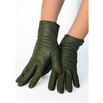 módní dámské kožené rukavice zelené barvy – Zboží Mobilmania
