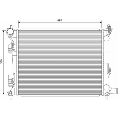 Chladič, chlazení motoru VALEO 701620 – Zboží Mobilmania