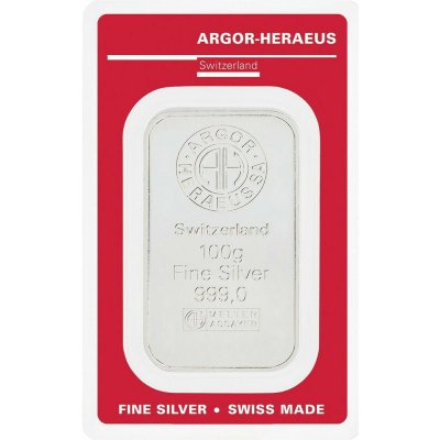 Argor-Hearaeus stříbrný slitek 100 g – Hledejceny.cz