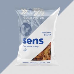 Sens Protein Chipsy s cvrččím proteinem mák mořská sůl 80 g