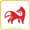 E-cut.cz Samolepka Liška rozměry 35x29,5 cm