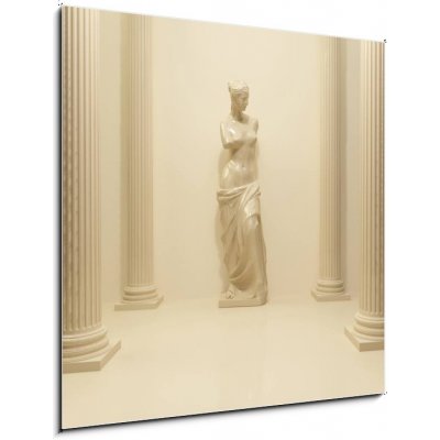 Obraz 1D - 50 x 50 cm - Ancient Statue of a nude Venus in the middle of perspective pill Starověká socha nahé Venuše uprostřed perspektivy pilulky