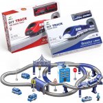 Woopie Elektrická železnice nádraží a policejní vrtulník auta 92 ks – Zboží Dáma