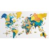 Nástěnné mapy Luxusní dekorace - 3D dřevěná mapa světa - SUNRISE 300 cm x 175 cm