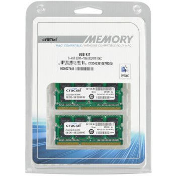 Crucial SODIMM DDR3 8GB (2x4GB) 1066MHz CT2C4G3S1067MCEU